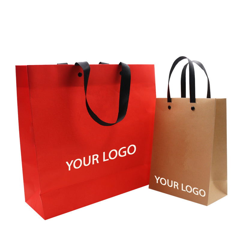 Venice Custom Hand Made Brown and White Paper Bag