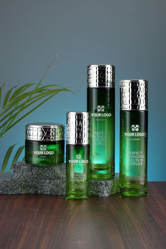 Amsterdam Luxury Green Glass 50g Cream Cream and Lotion Jar