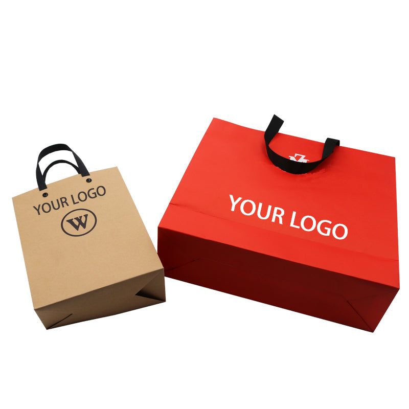 Venice Custom Hand Made Brown and White Paper Bag