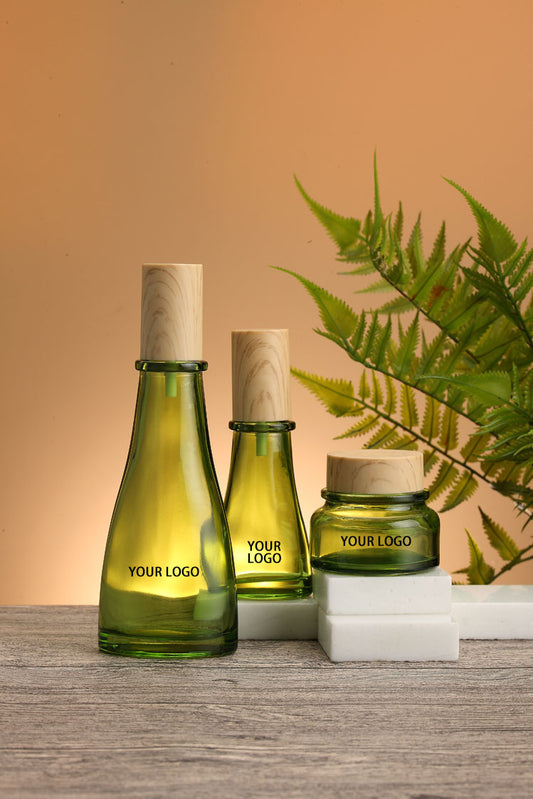 Milan Airless Oil Pump Green Jar