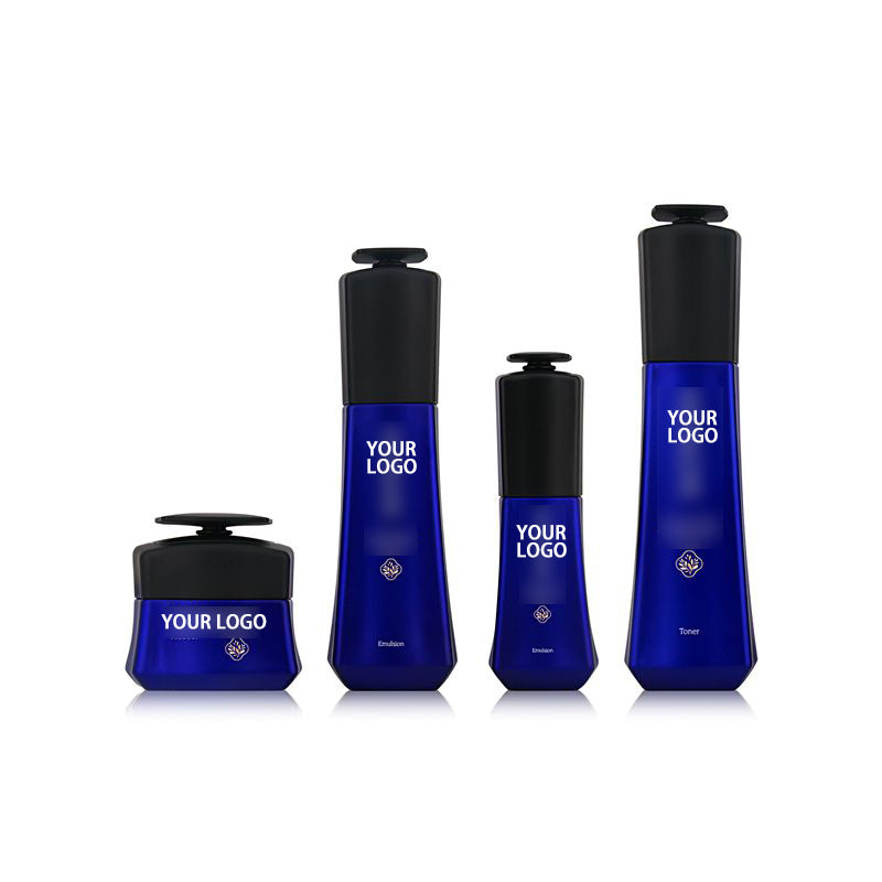 Barcelona Luxury Blue Black Lid Jar