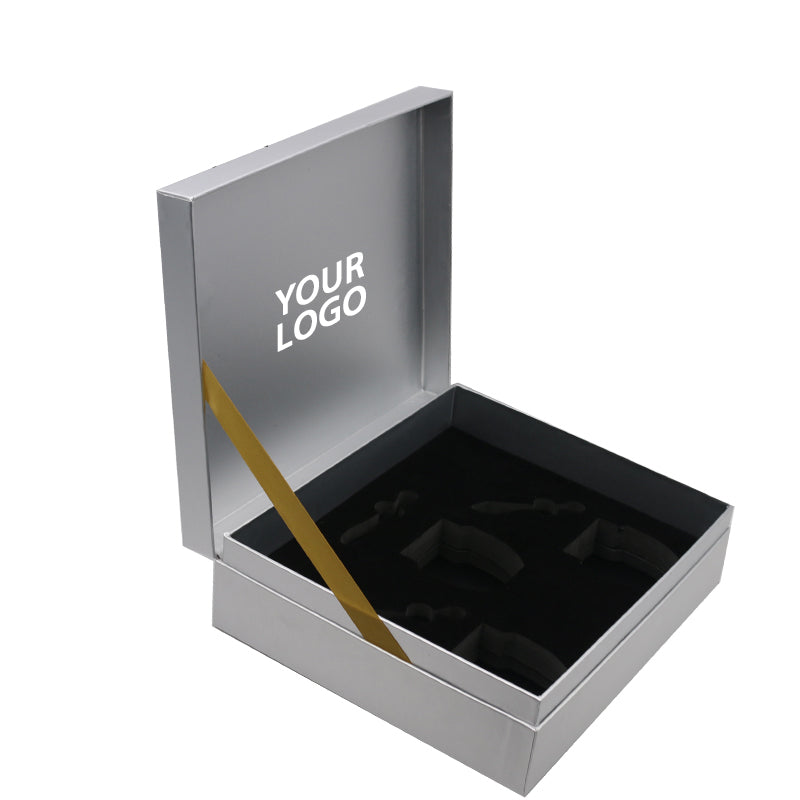 Warsaw Custom Silver Book Shaped Cosmetics Box